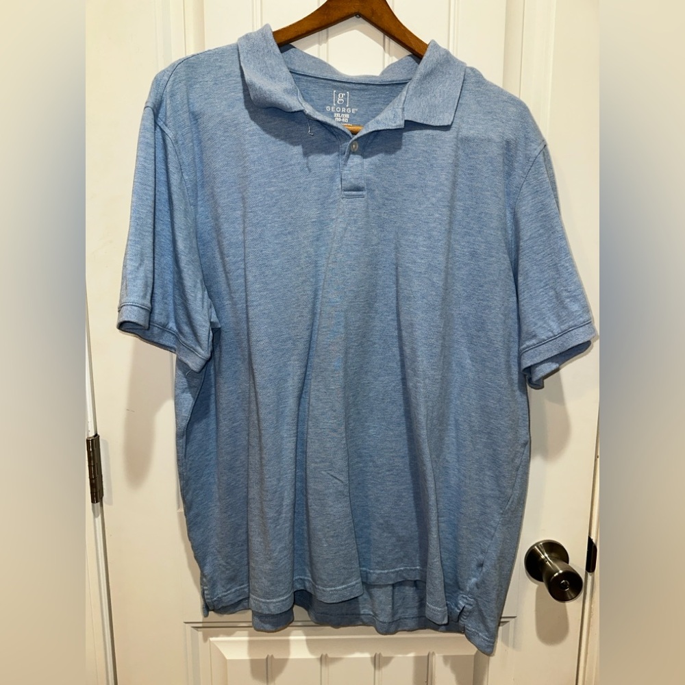 George Men's Light Blue Polo Shirt